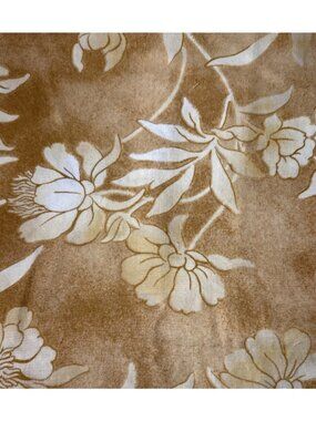 Floral Yellow Cotton Fabric 15" x 68" Material Quilting Crafts